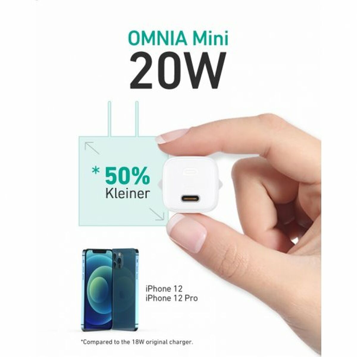 Väggladdare Aukey Omnia Mini Vit 20 W - 4