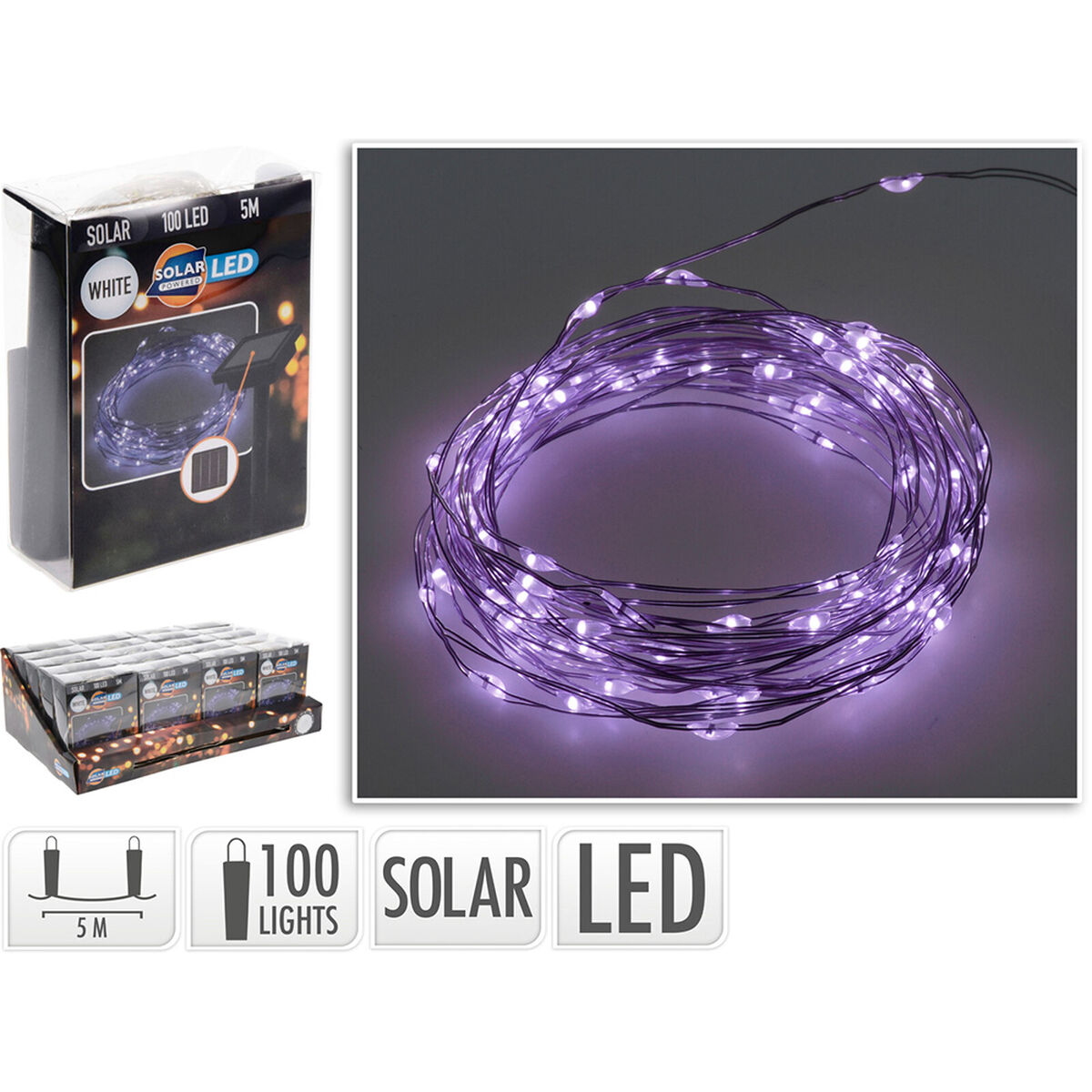 LED-krans Lifetime Violett 7 m 2 m Sol - 3