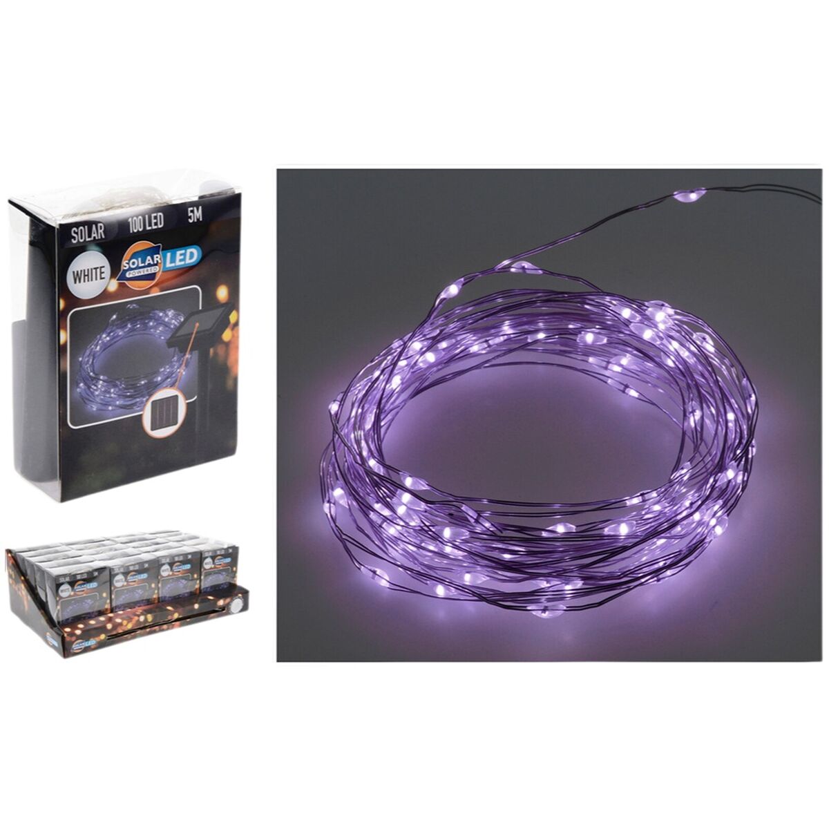 LED-krans Lifetime Violett 7 m 2 m Sol - 2
