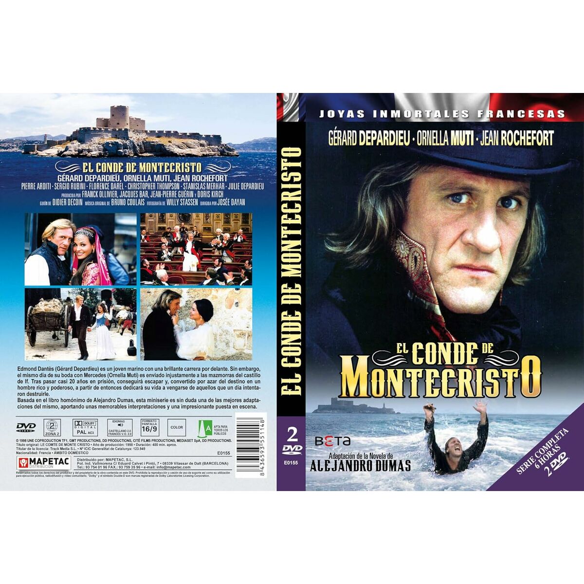 DVD-R Beta El Conde de Montecristo - 2