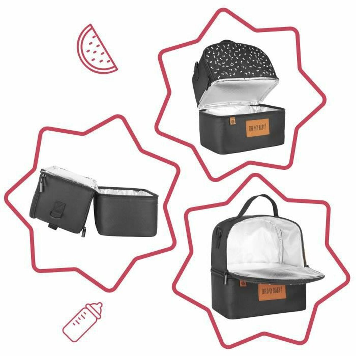 Kylväska Badabulle Pick & Go Svart - 4