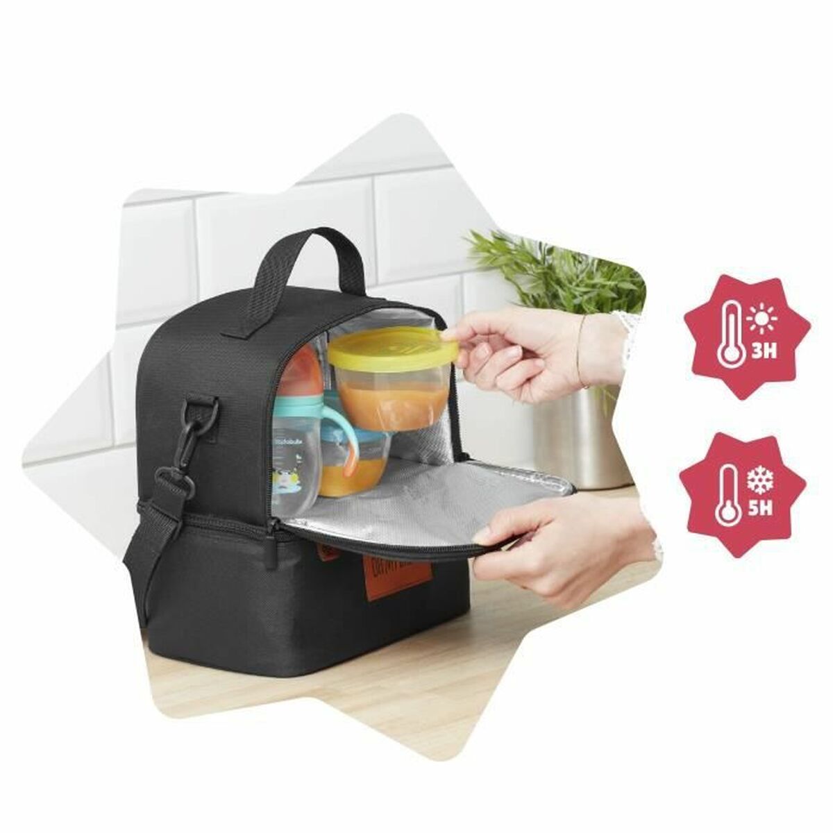 Kylväska Badabulle Pick & Go Svart - 3