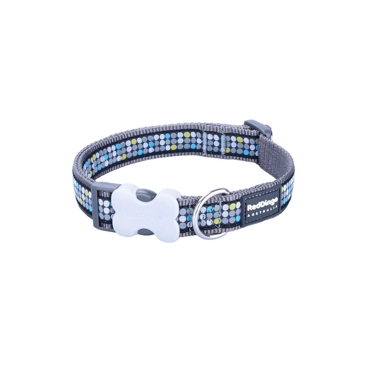 Hundhalsband Red Dingo STYLE MODERN ON COOL GREY 31-47 cm - 4