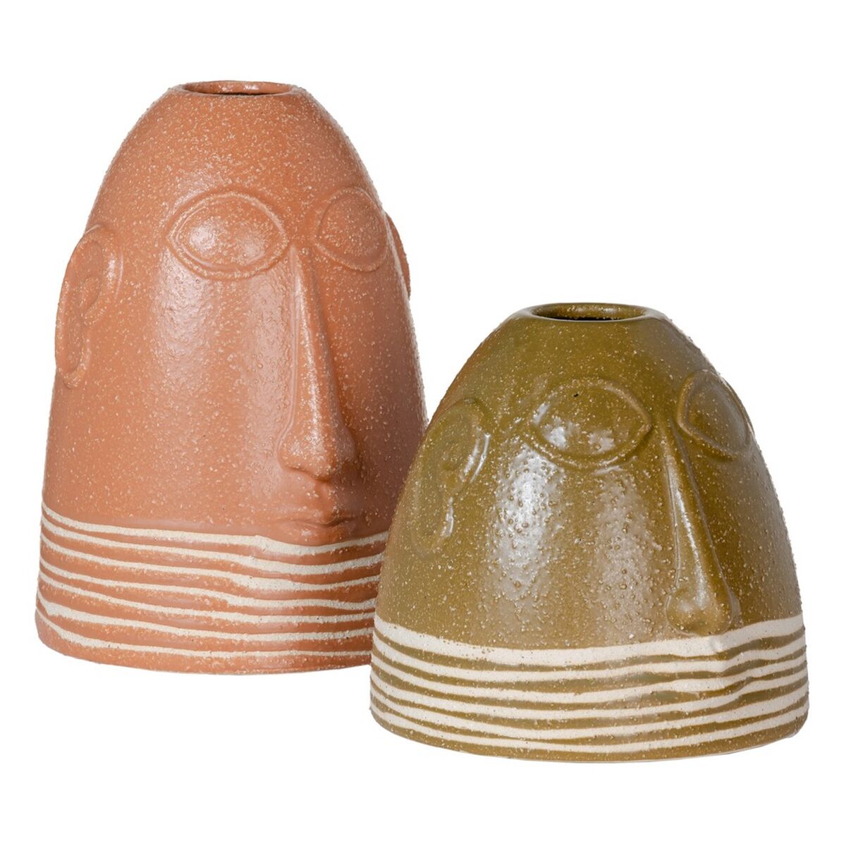 Vas 18 x 17 x 16 cm Keramik Brun - 5