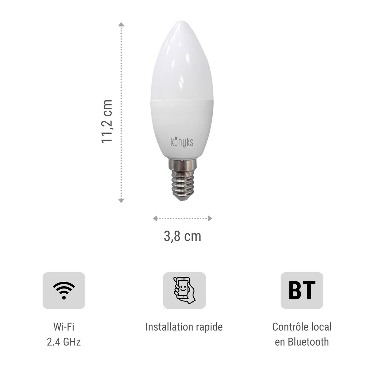 LED-lampa Ljus Konyks e14 Vit - 3