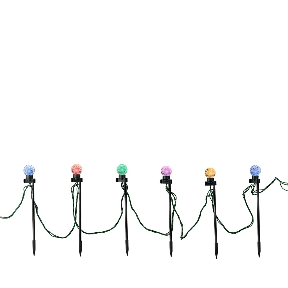 Set med LED-trädgårdspålar Lumineo Multicolour 6 W Varmvit 20 antal