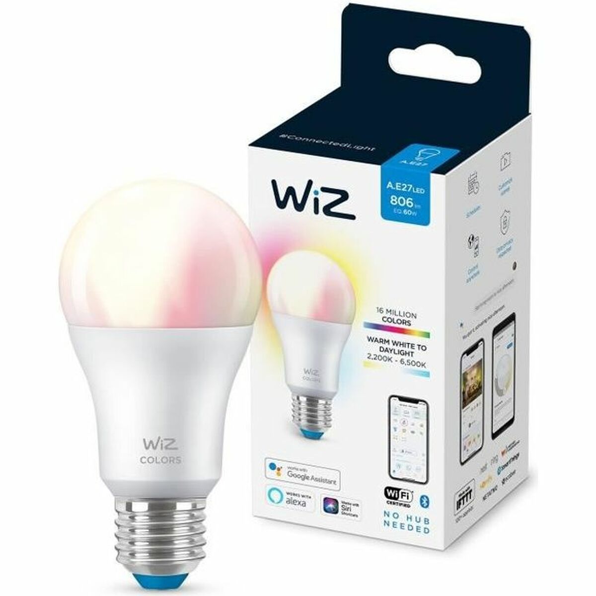 LED-lampa Wiz 929003601001 Vit F 60 W E27 806 lm