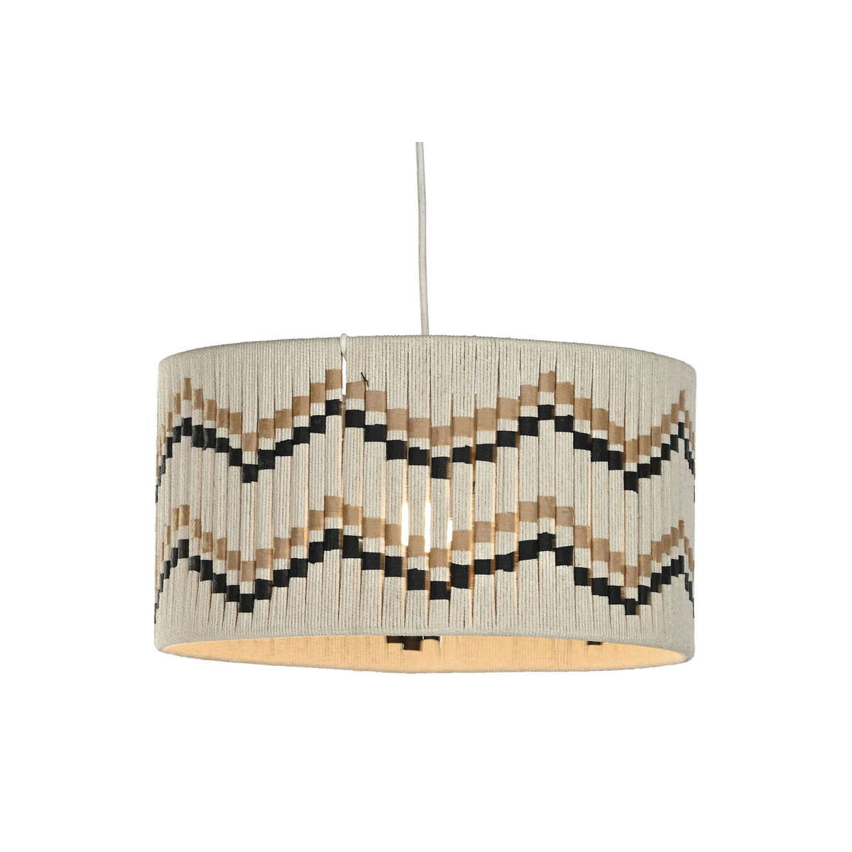 Taklampa Home ESPRIT Dvobarvna Rafia 50 W 39 x 39 x 21 cm - 3
