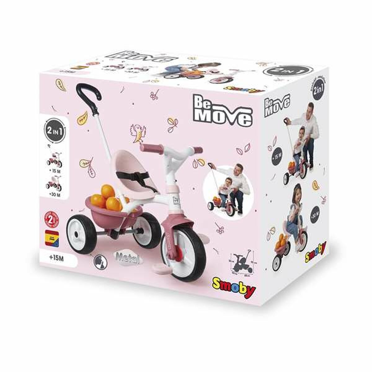 Trehjuling Smoby Be Move Rosa - 2