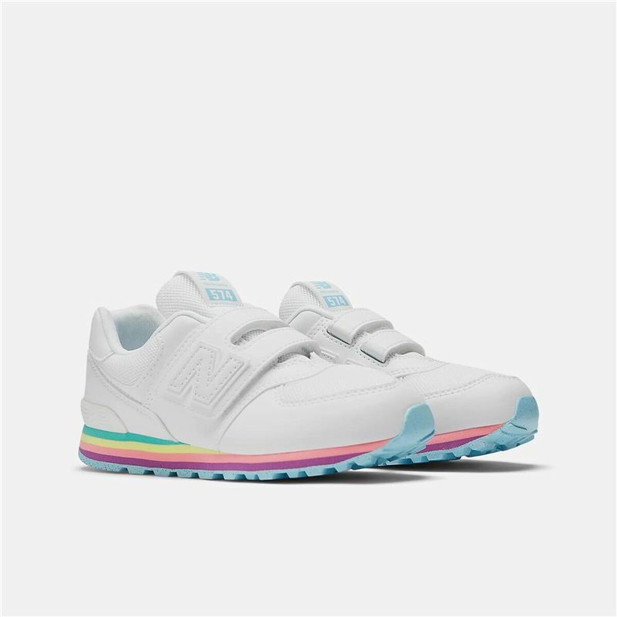 Sportskor för barn New Balance 574 Core Hook Loop Vit - 5
