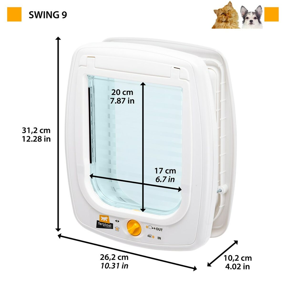 Kattlucka Ferplast Swing 9 Vit 26,1 x 31,2 x 14,2 cm 26,2 x 10,2 x 31,2 cm Plast - 4