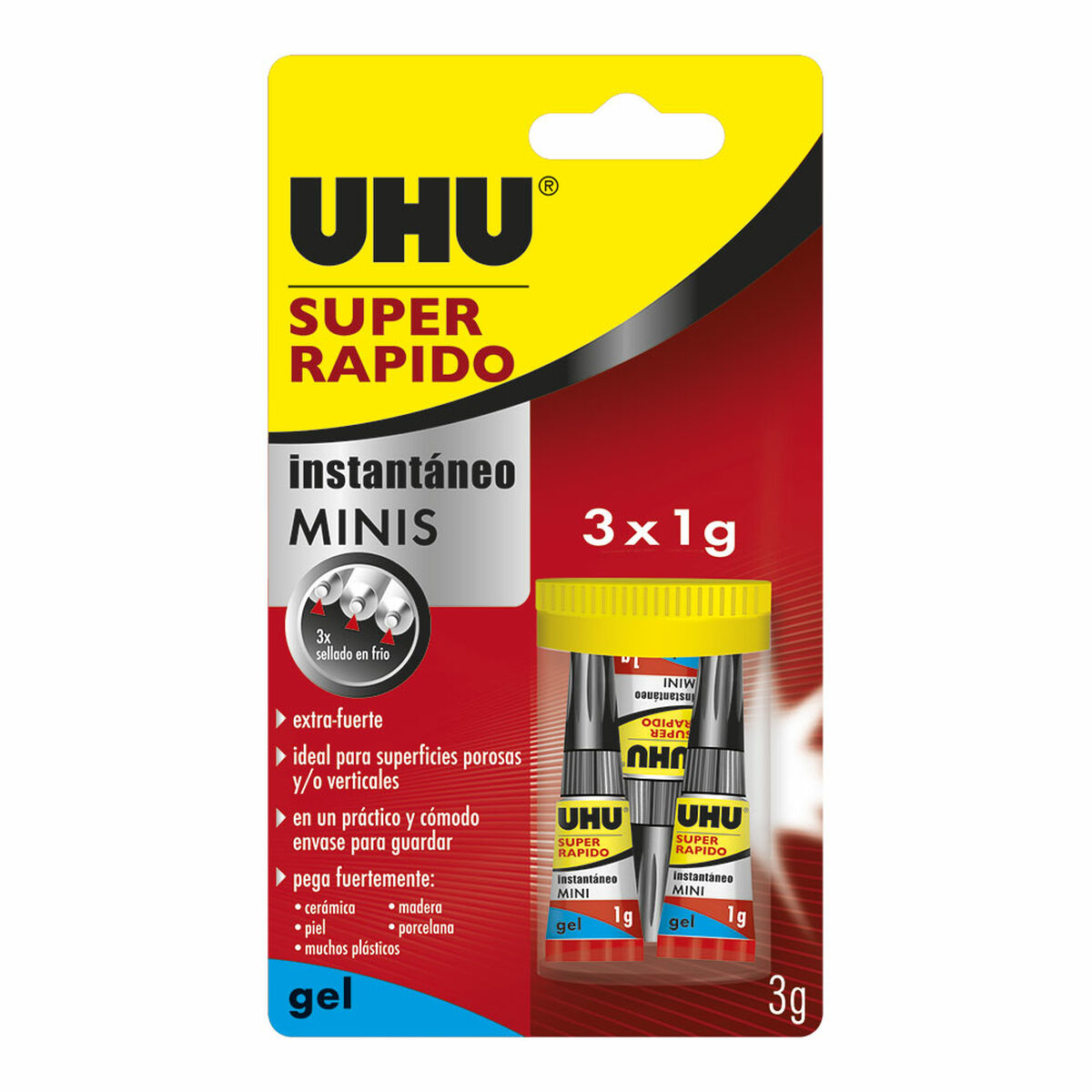 Lim UHU 36527 Minis 1 g Snabb Extra stark 3 Delar - 2