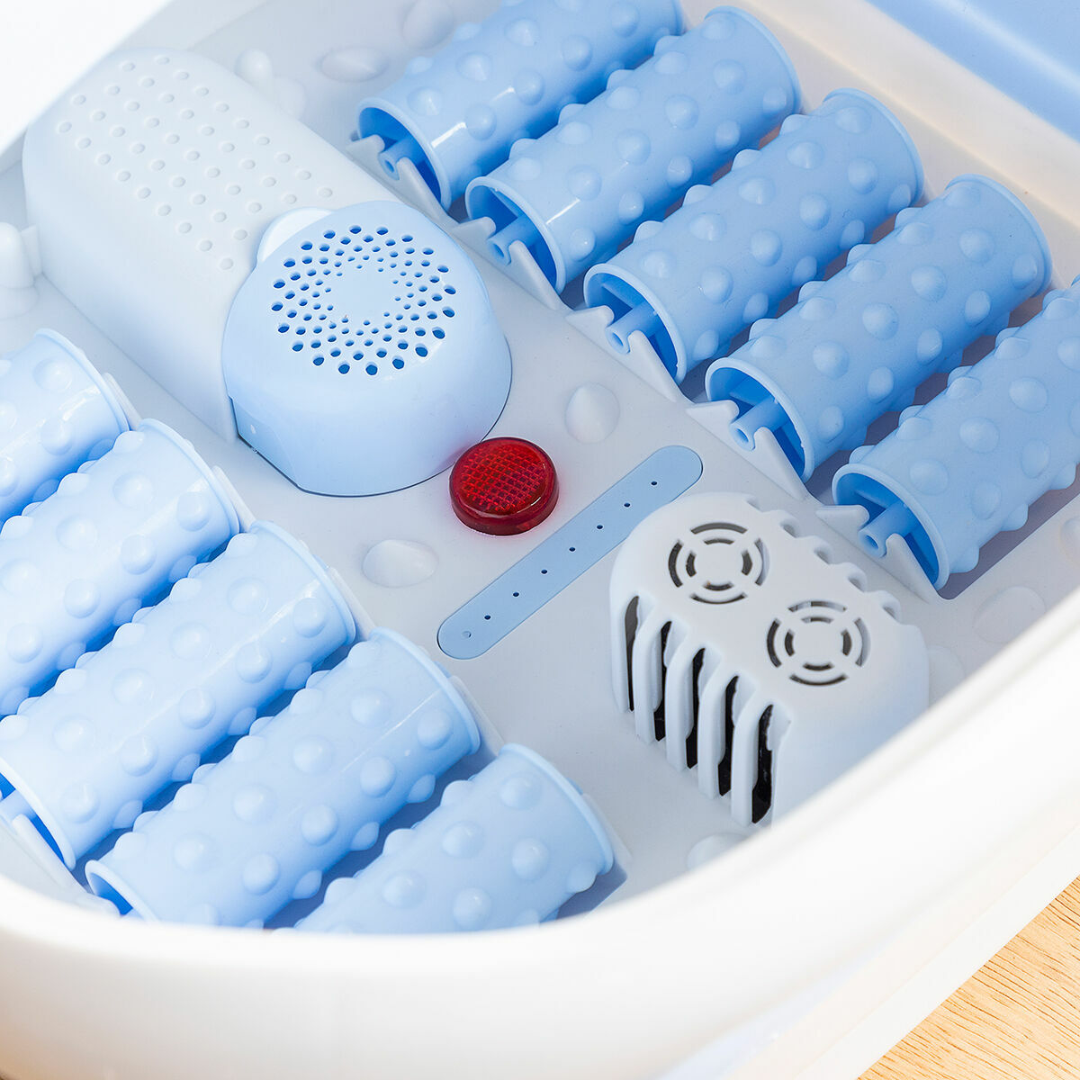Hopfällbart Fotspa med Rullar och Hydromassage Footopy InnovaGoods - 9