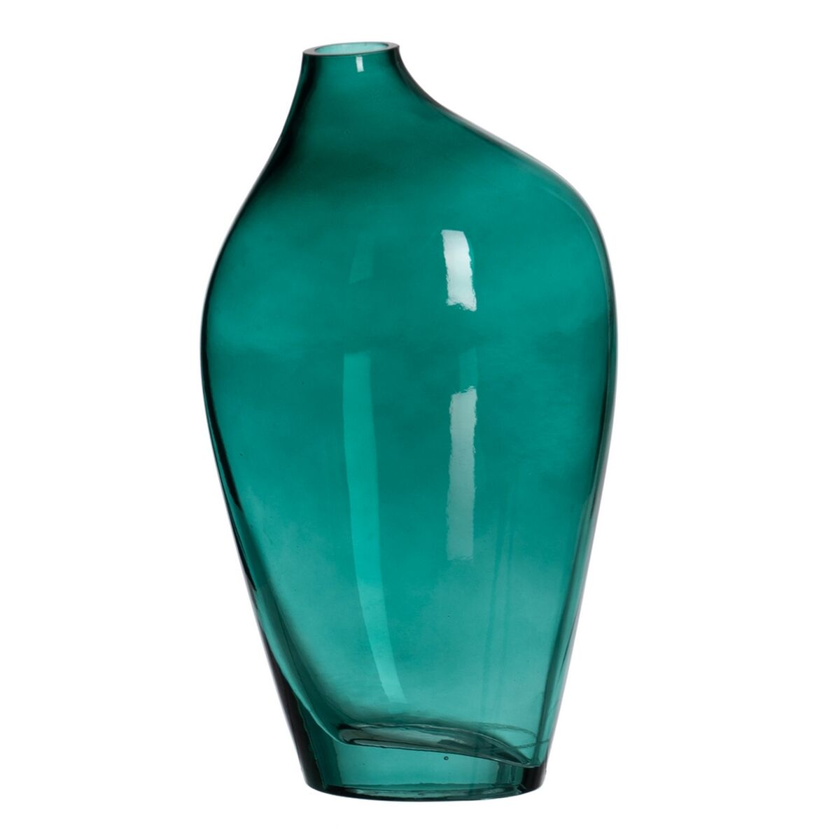 Vas Grön Glas 12,5 x 8,5 x 24 cm