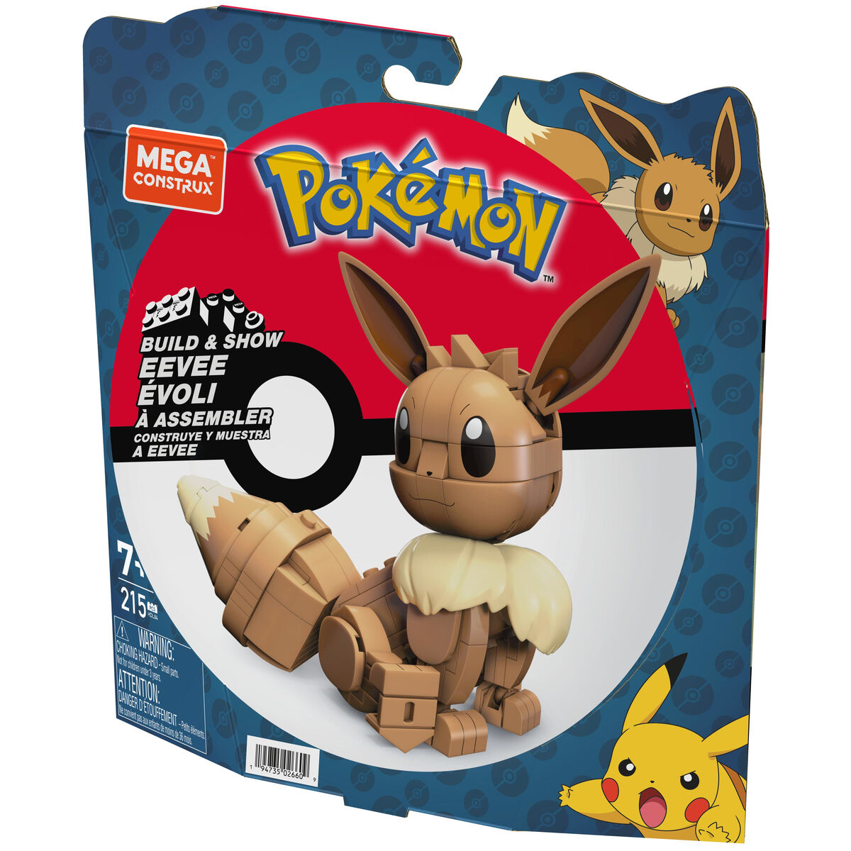Ledad figur Mega Construx  Eevee Medium + 7 år 215 Delar - 4