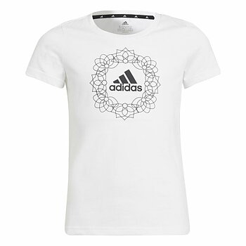 Barn T-shirt med kortärm Adidas Graphic Vit