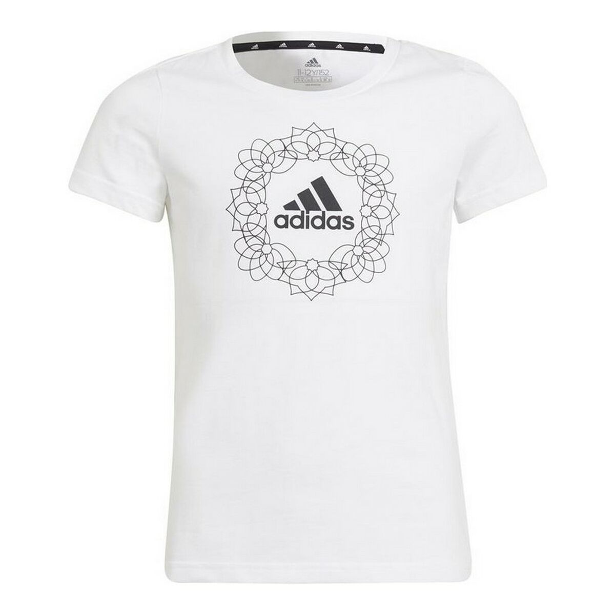 Barn T-shirt med kortärm Adidas Graphic Vit - 13