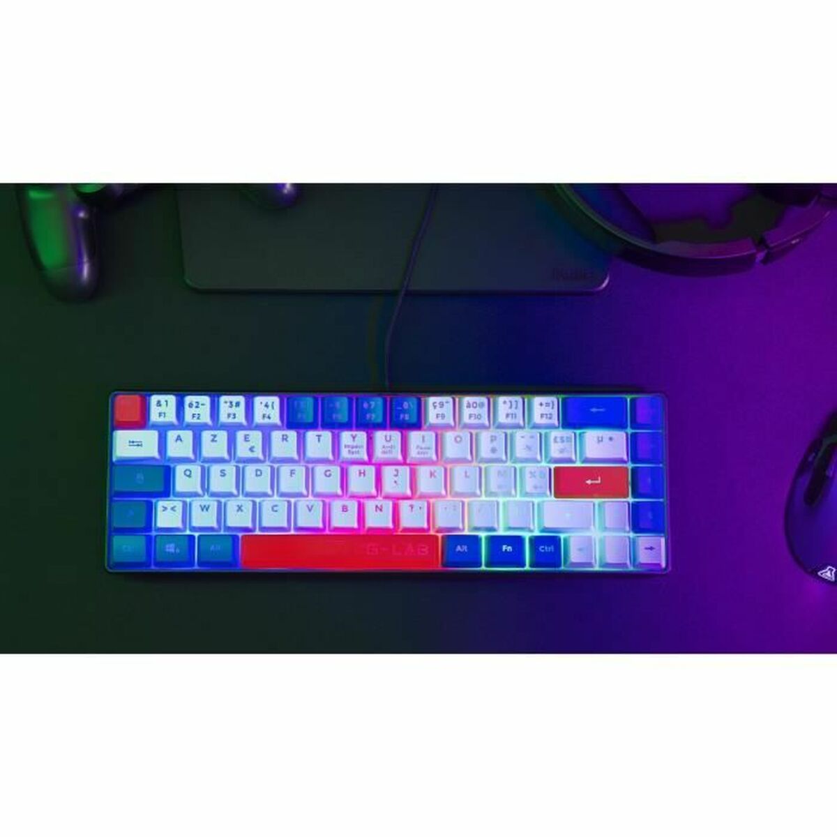 Bluetooth Tangentbord The G-Lab KEYZ-HYDRO-BWR/FR Azerty Franska - 3