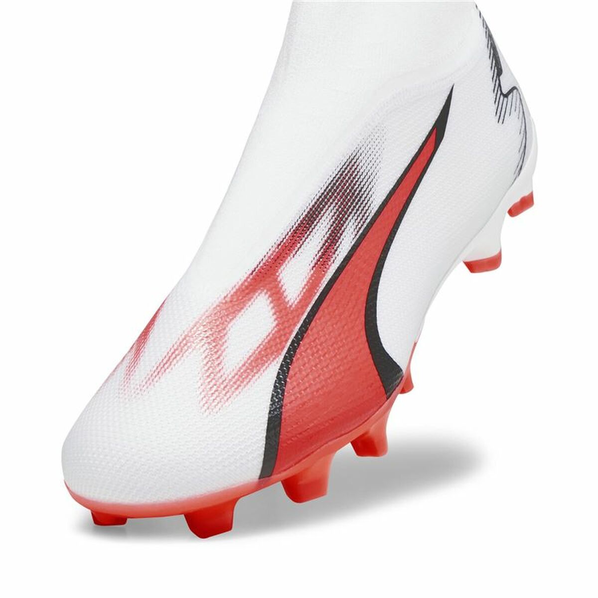 Fotbollsskor för vuxna Puma Ultra Match+ Ll Fg/A  Vit Röd - 3