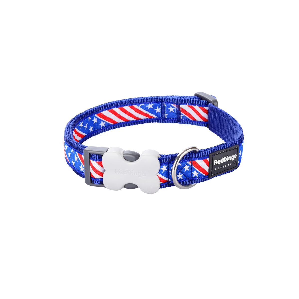 Hundhalsband Red Dingo STYLE US FLAG 31-47 cm - 3