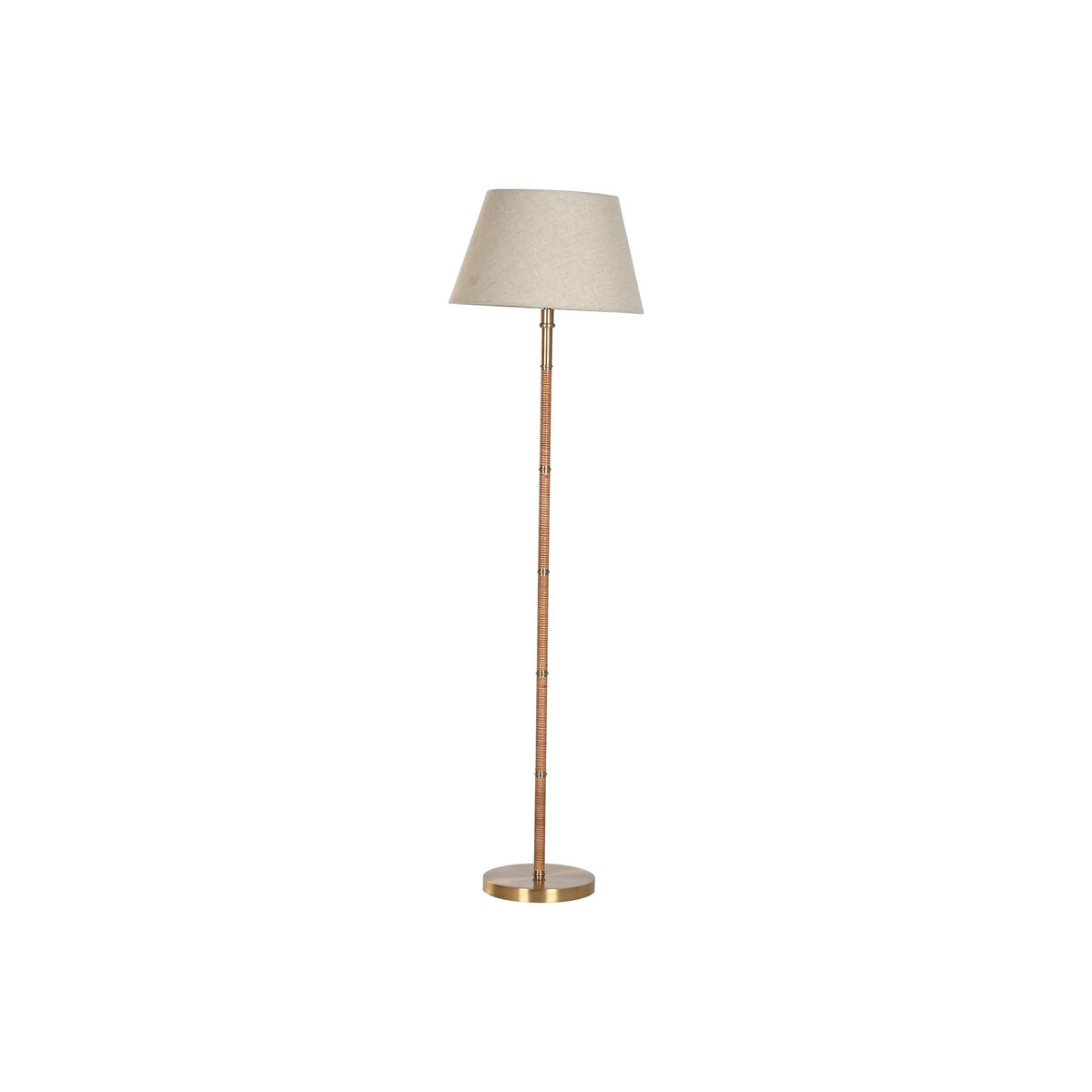 Golvlampa Home ESPRIT Beige Gyllene Naturell 50 W 220 V 42 x 42 x 154 cm