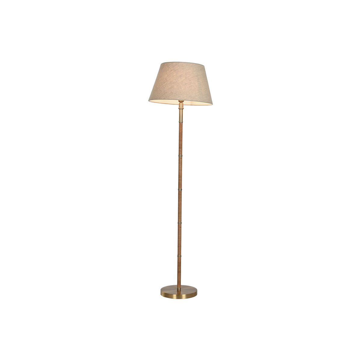 Golvlampa Home ESPRIT Beige Gyllene Naturell 50 W 220 V 42 x 42 x 154 cm - 2