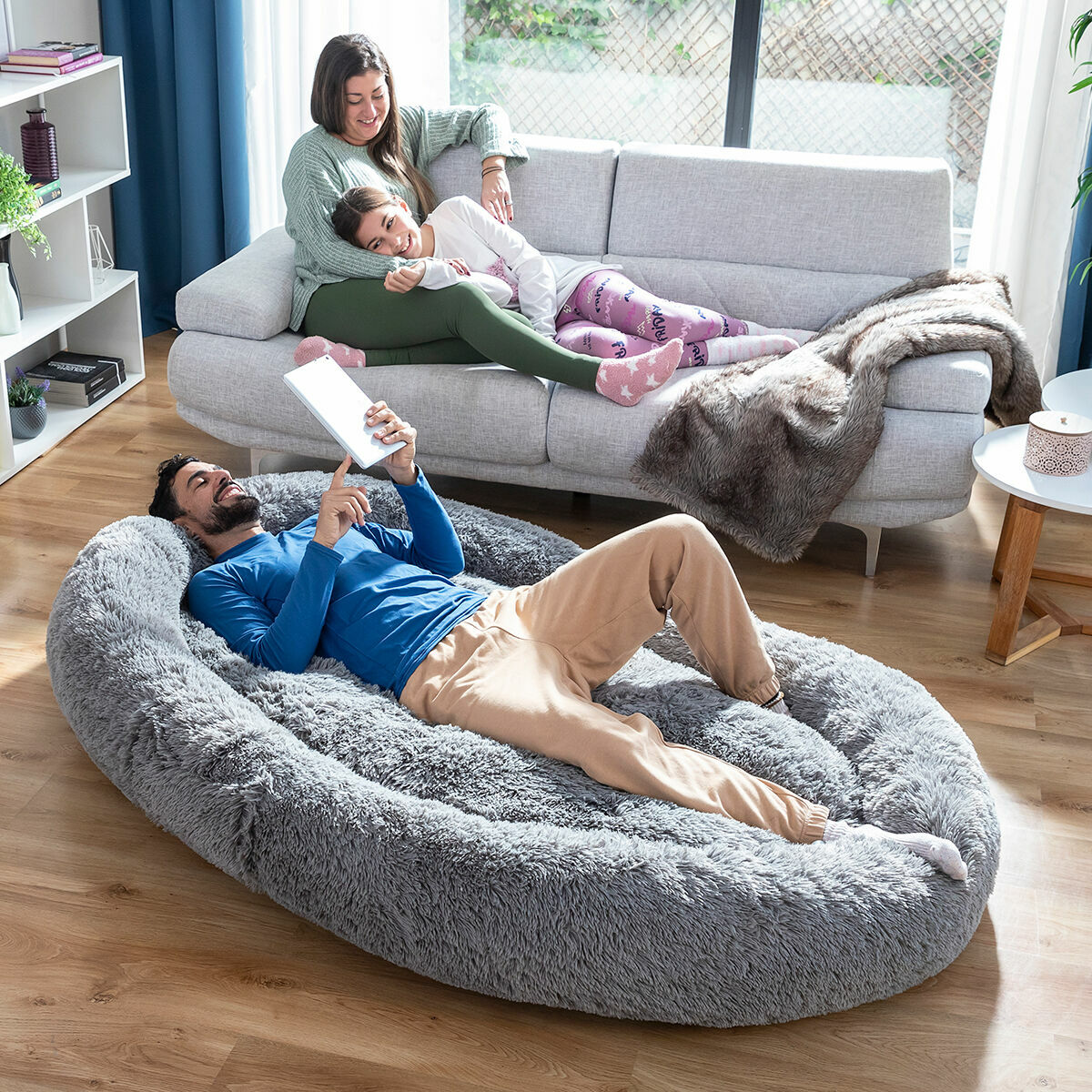 Hundsäng för människor | Human Dog Bed XXL InnovaGoods Grey - 15