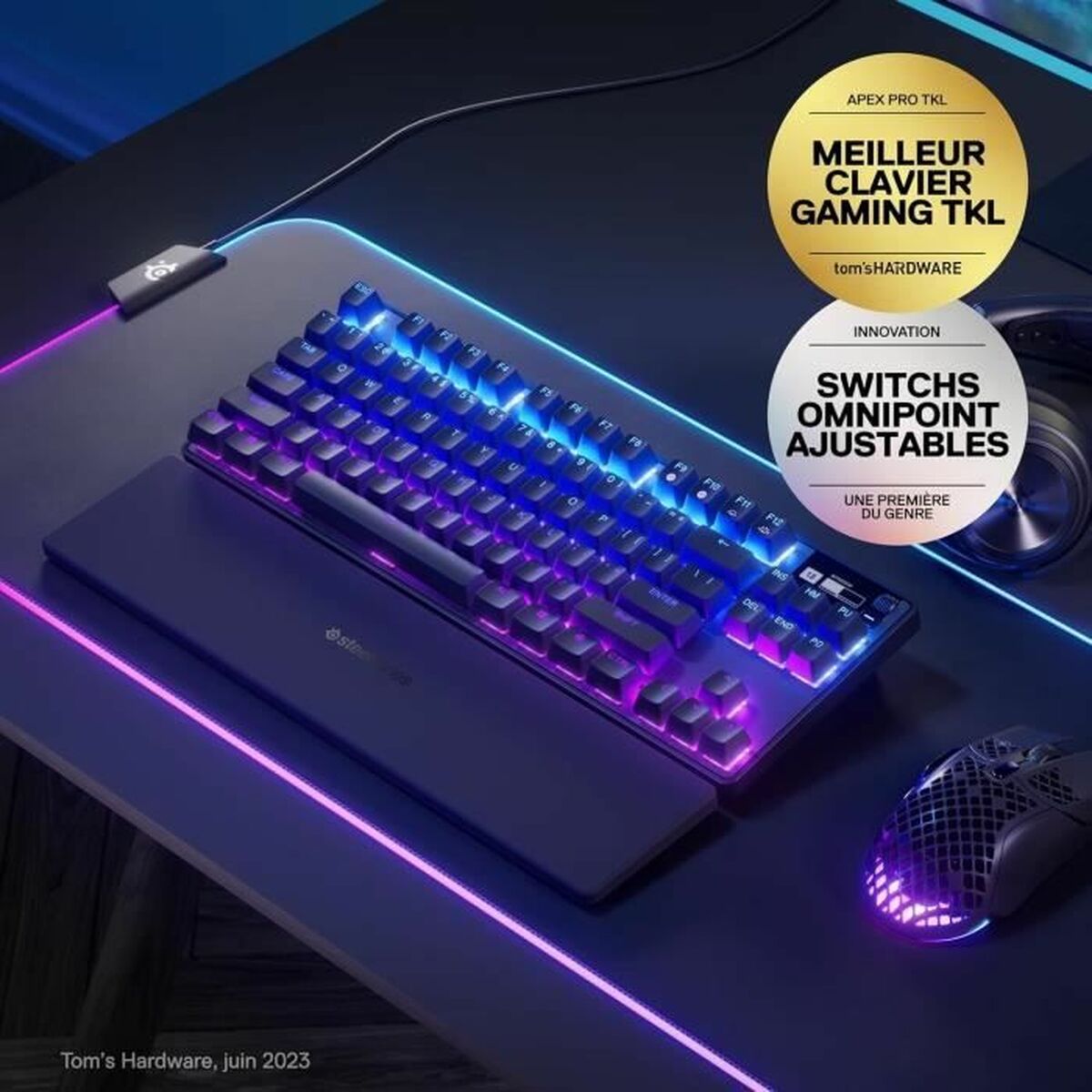 Bluetooth Tangentbord SteelSeries 64869 Svart Franska AZERTY - 6
