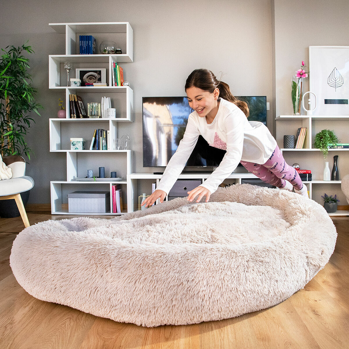Hundsäng för människor | Human Dog Bed XXL InnovaGoods Beige - 22