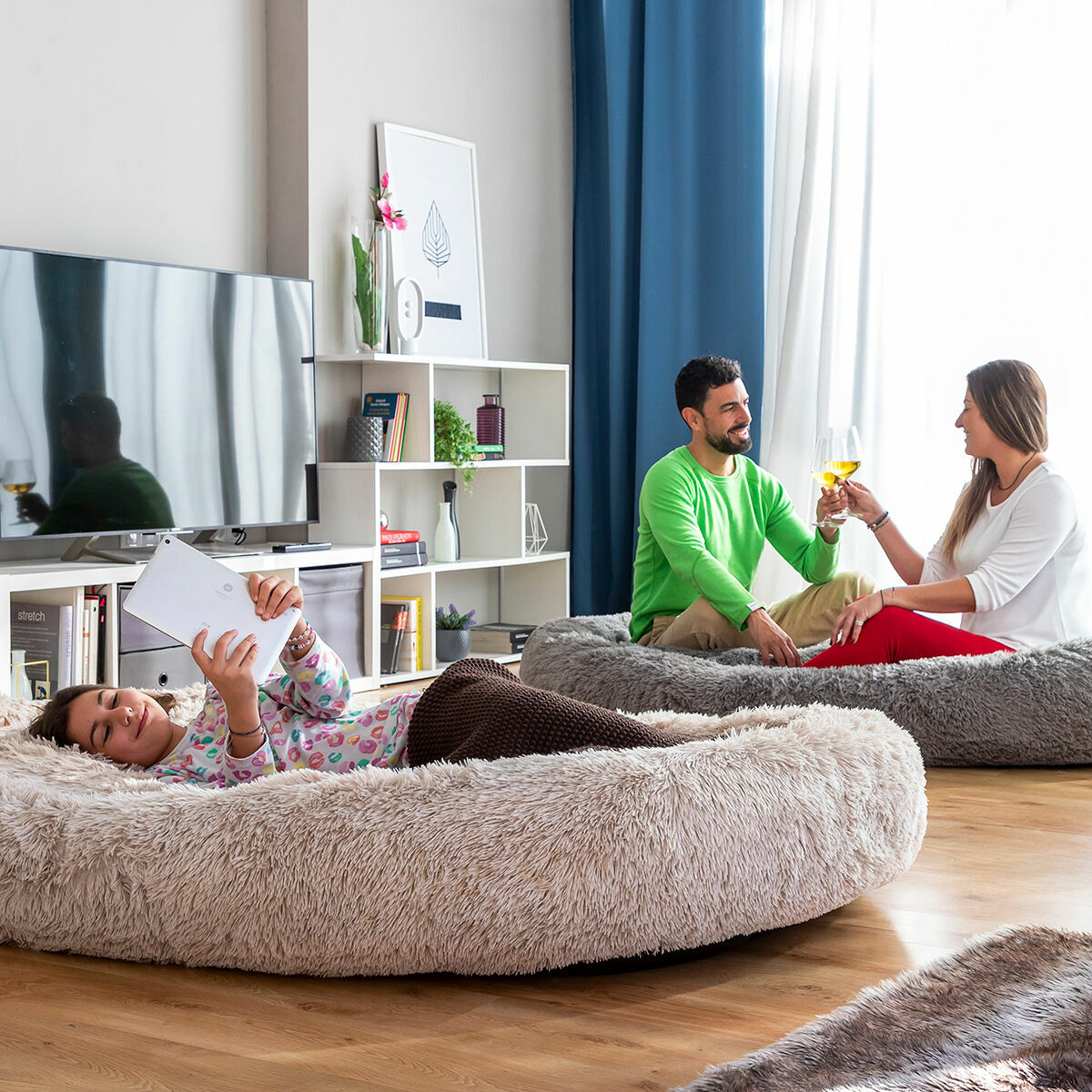 Hundsäng för människor | Human Dog Bed XXL InnovaGoods Beige - 5
