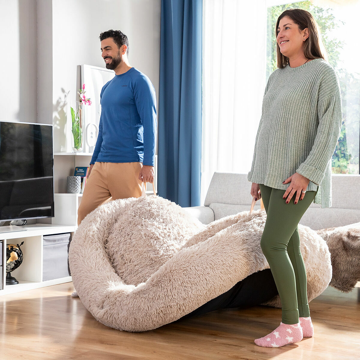 Hundsäng för människor | Human Dog Bed XXL InnovaGoods Beige - 20