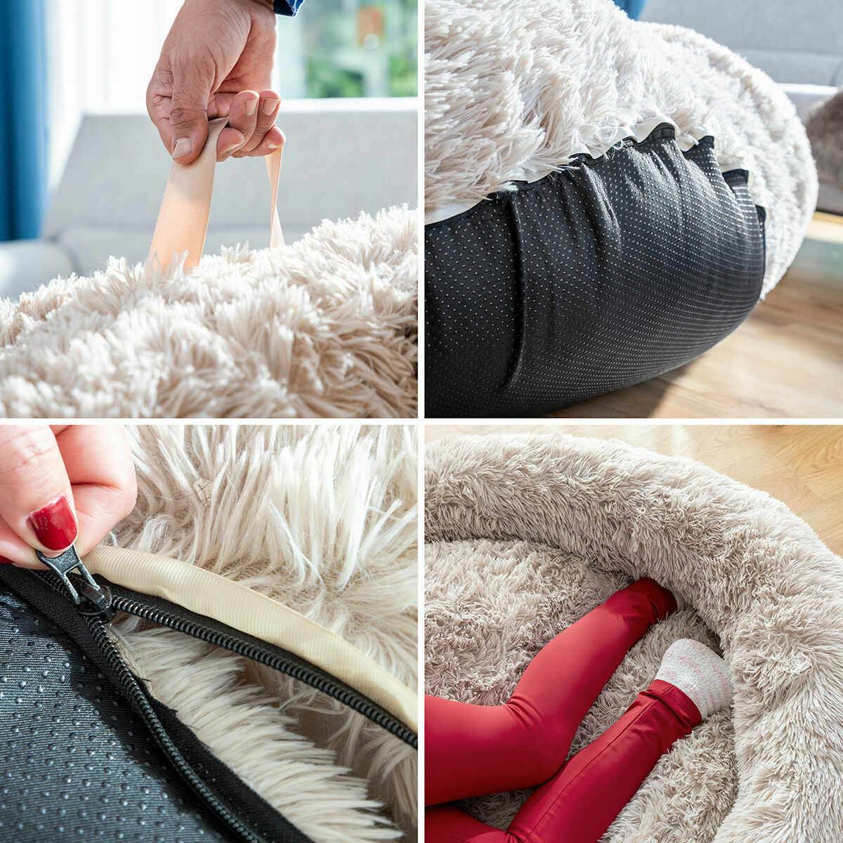 Hundsäng för människor | Human Dog Bed XXL InnovaGoods Beige - 8