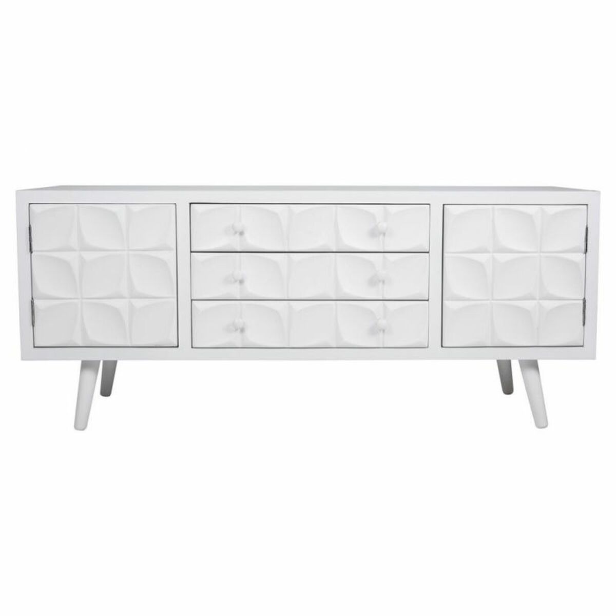Flerfunktionslådor Alexandra House Living Vit Granträ Trä MDF 43 x 58 x 136 cm - 2