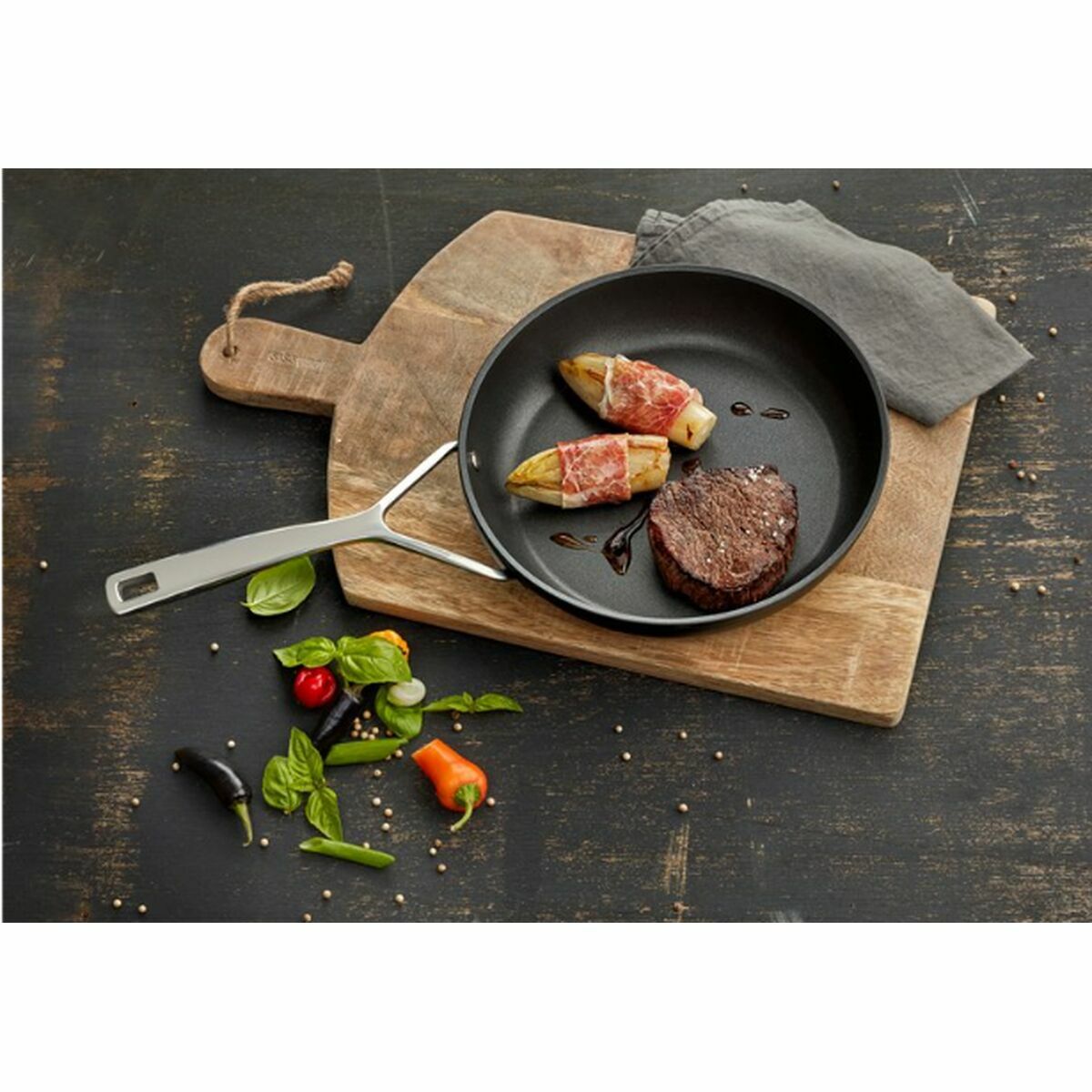 Stekpanna Demeyere 40851-048-0 Svart Aluminium Ø 28 cm - 2