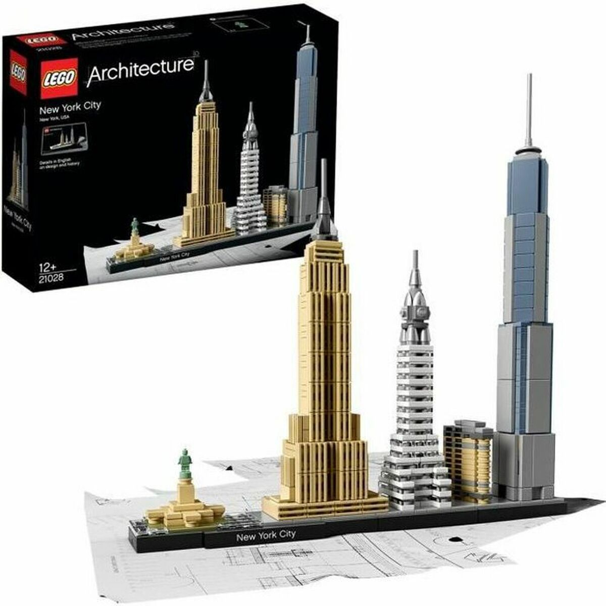 Byggsats Lego Architecture 21028 New York Multicolour 600 Delar