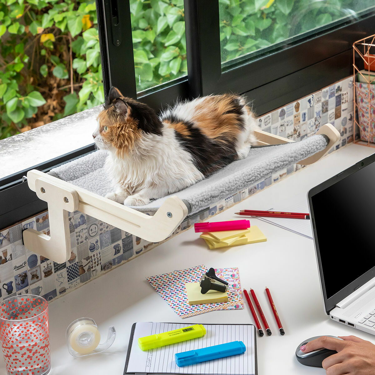 Hängmatta för katt Hamacat InnovaGoods - 11