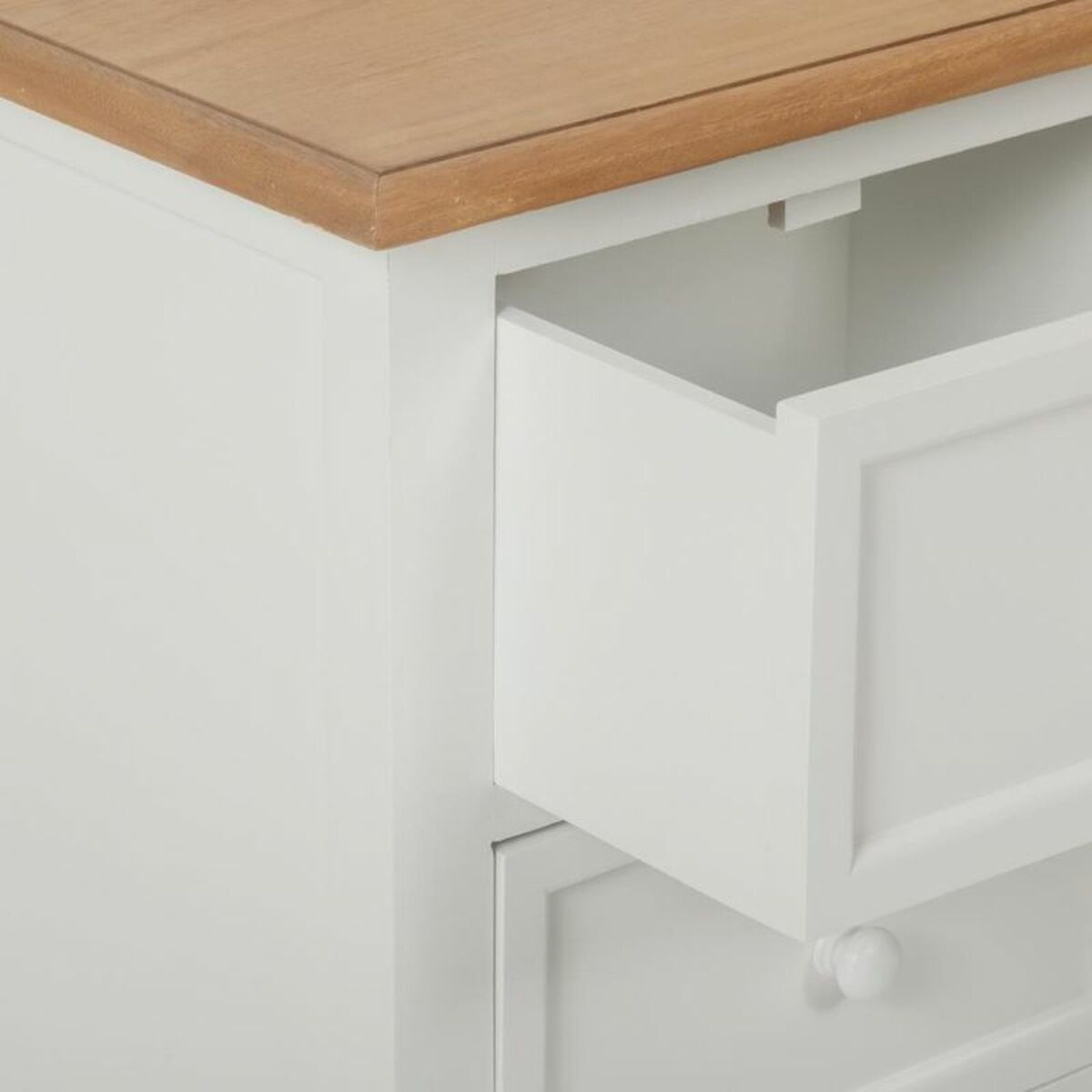 Flerfunktionslådor Alexandra House Living Vit Naturell Paulowniaträ Trä MDF 45 x 50 x 150 cm - 5