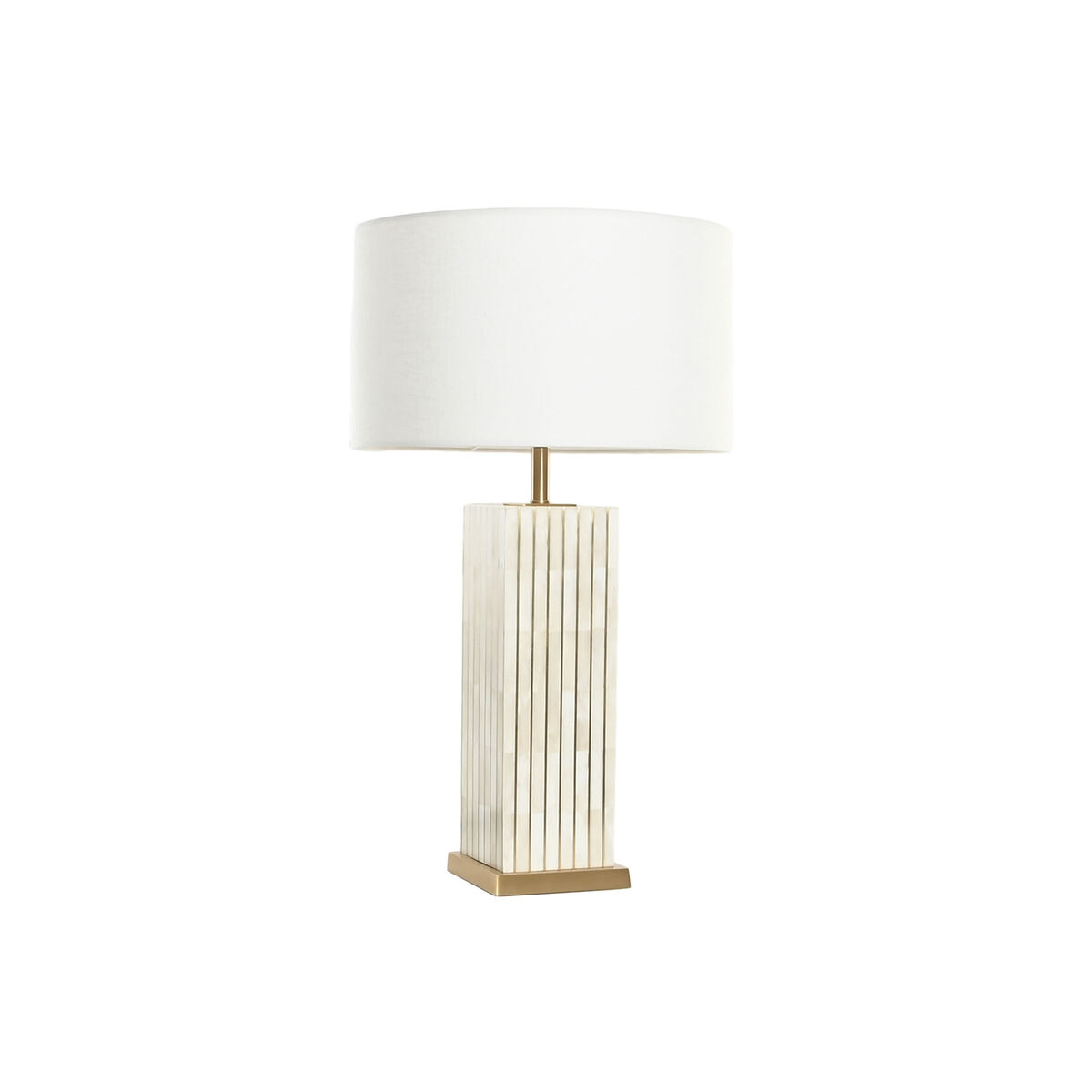 Bordslampa Home ESPRIT Beige Gyllene 50 W 220 V