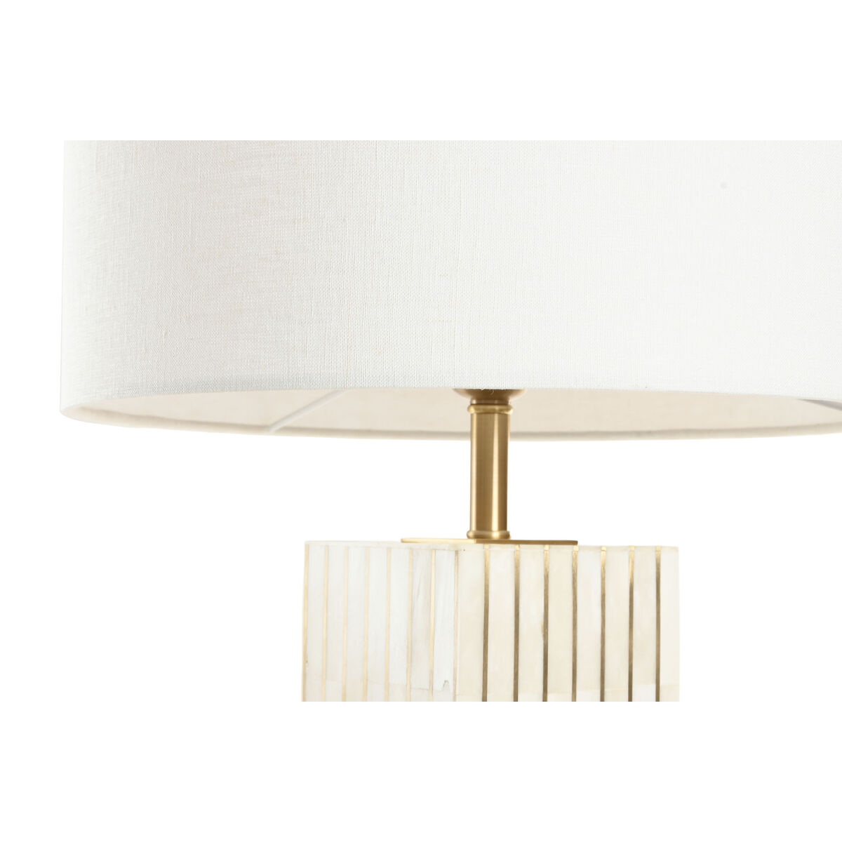 Bordslampa Home ESPRIT Beige Gyllene 50 W 220 V - 3