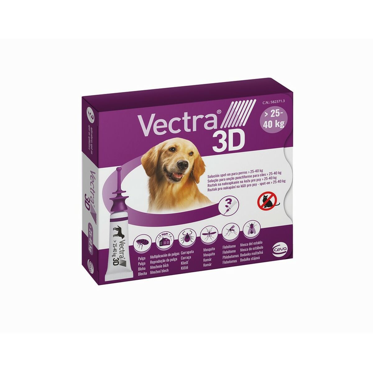 Pipett för hundar Ceva 3D L 25-40 Kg 3 antal - 2