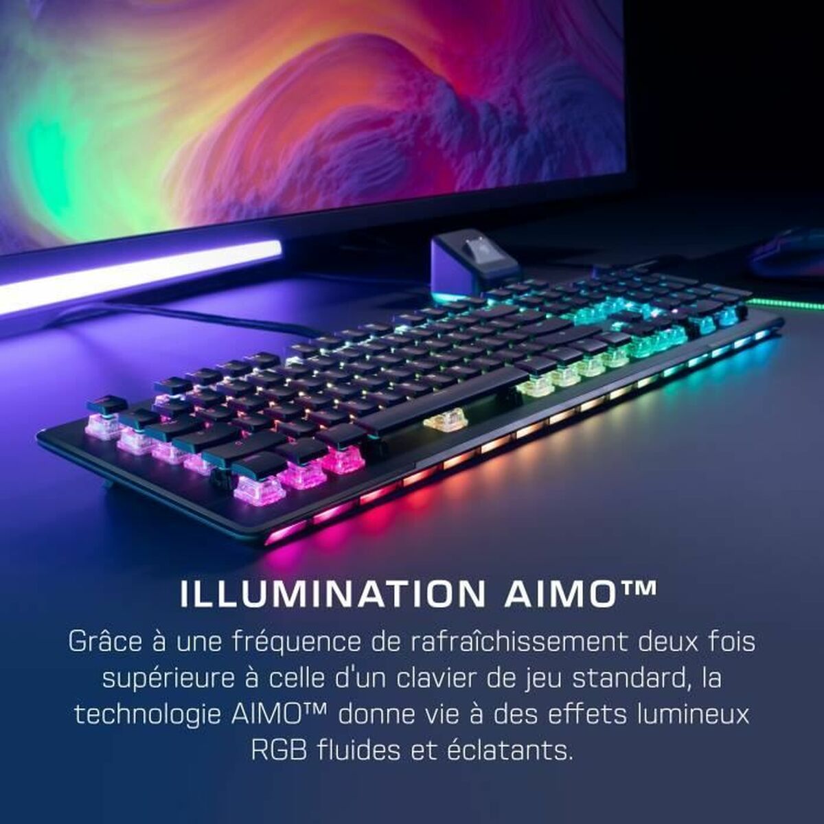Bluetooth Tangentbord Roccat Vulcan II Max - Linear Svart Franska QWERTY