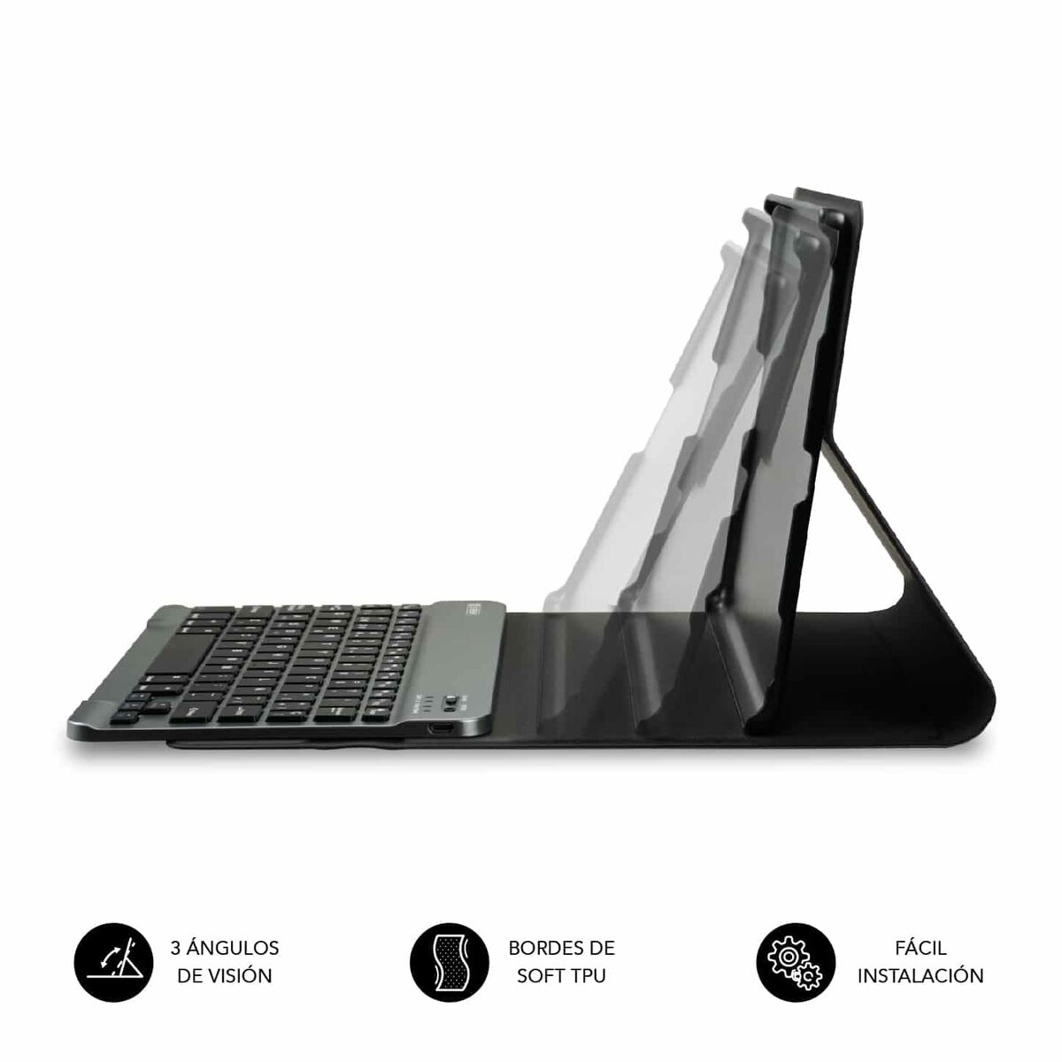 Väska till Läsplatta och Tangentbord Subblim SUBKT3BTS055 Svart Qwerty Spanska QWERTY - 6