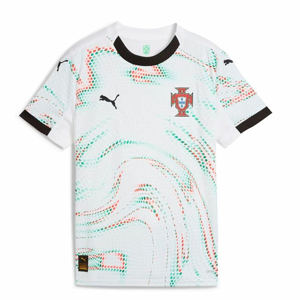 Kortärmad fotbollströja, Barn Puma Portugal Away Repl Vit