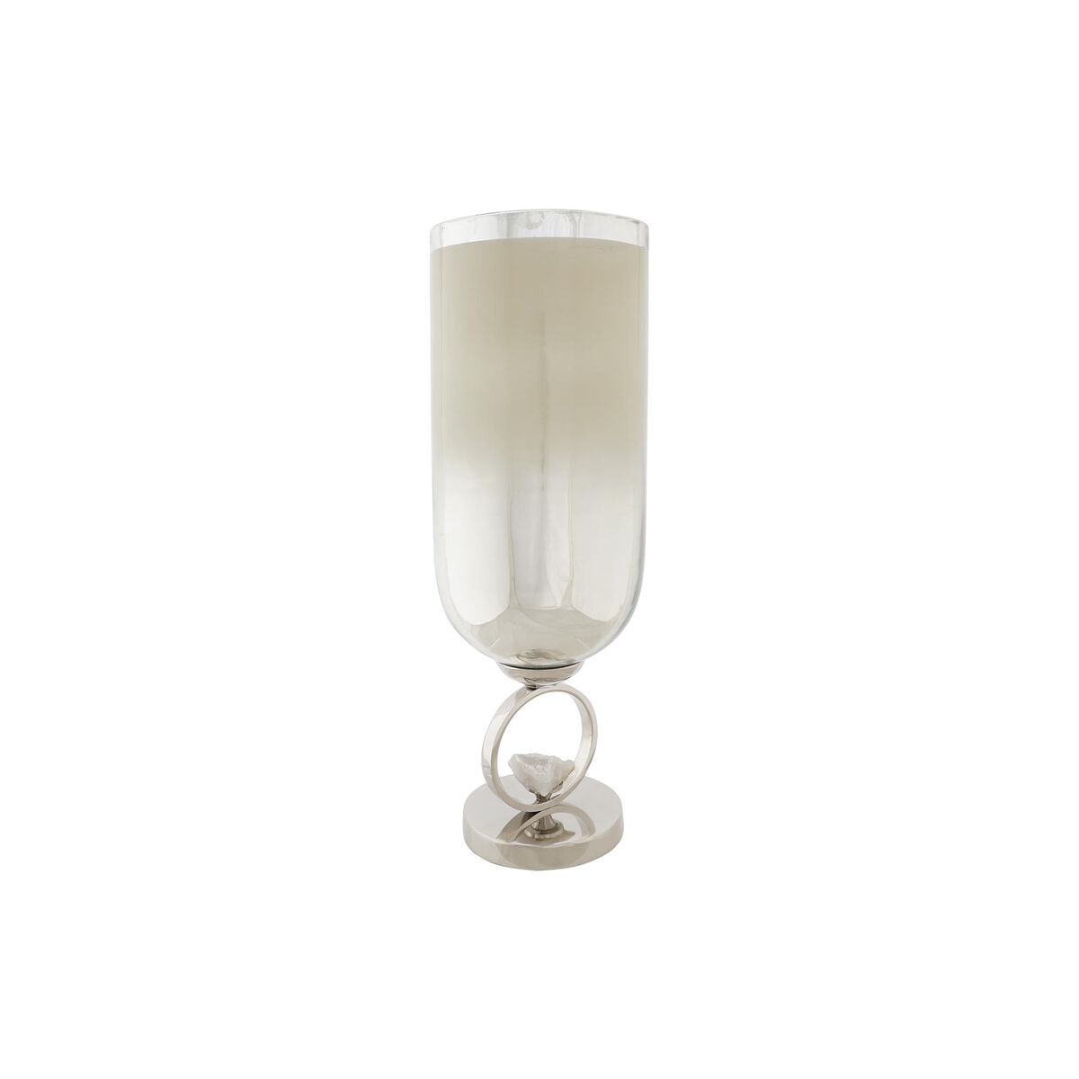 Vas DKD Home Decor Champagne Glas Aluminium (15 x 15 x 44 cm) - 4