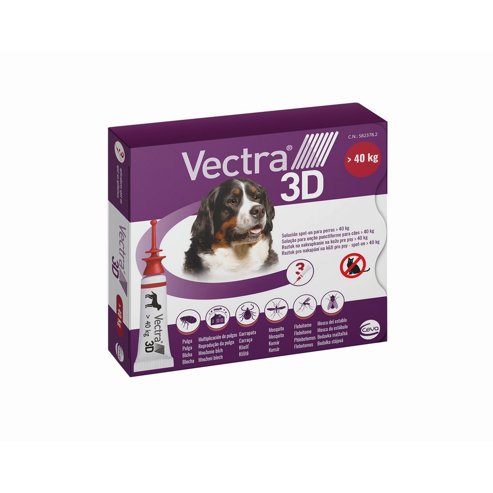 Pipett för hundar Ceva 3D XL 40 kg 3 antal