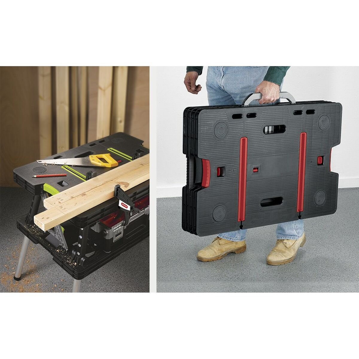 arbetsbänk Keter 237005 75,5 x 55,5 x 91 cm Bärbar - 11