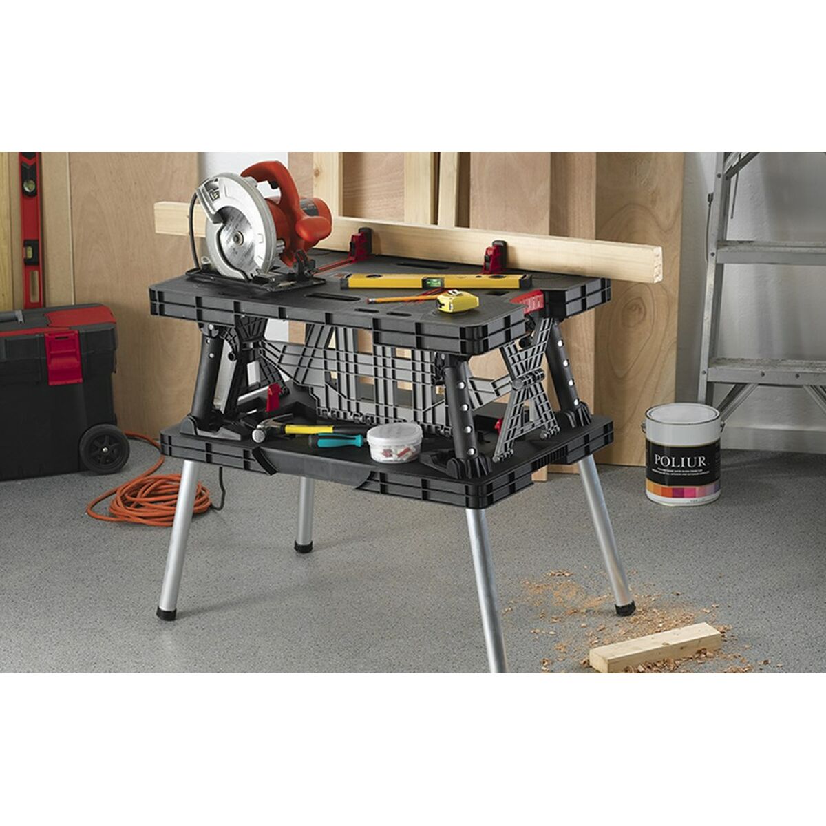 arbetsbänk Keter 237005 75,5 x 55,5 x 91 cm Bärbar - 9