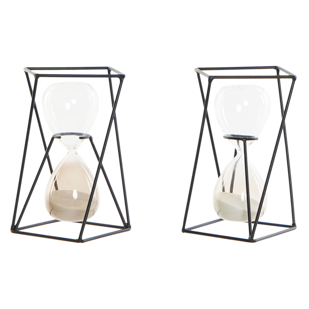 Timglas DKD Home Decor Svart Ambra Terrakota n 14 x 14 x 19 cm - 4