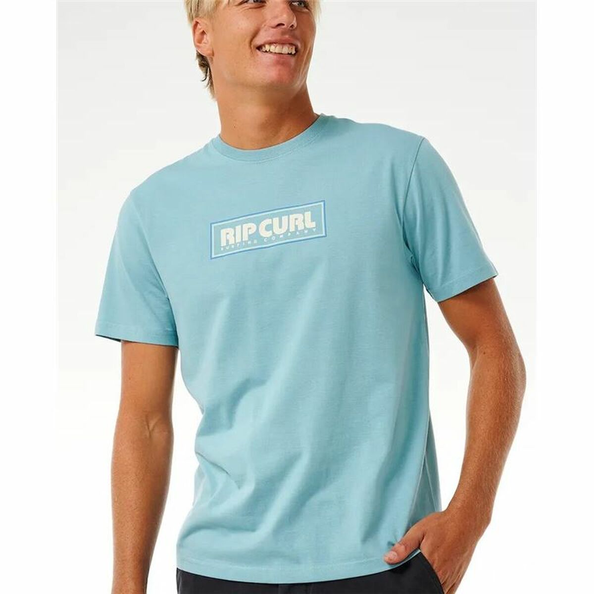 T-shirt med kortärm Herr Rip Curl Big Mumma Icon  Himmelsblå - 5