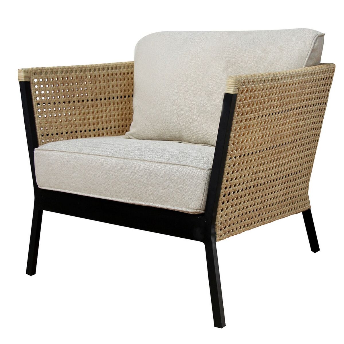 Trädgårdssoffa Niva Svart Aluminium 81 x 81 x 72,5 cm